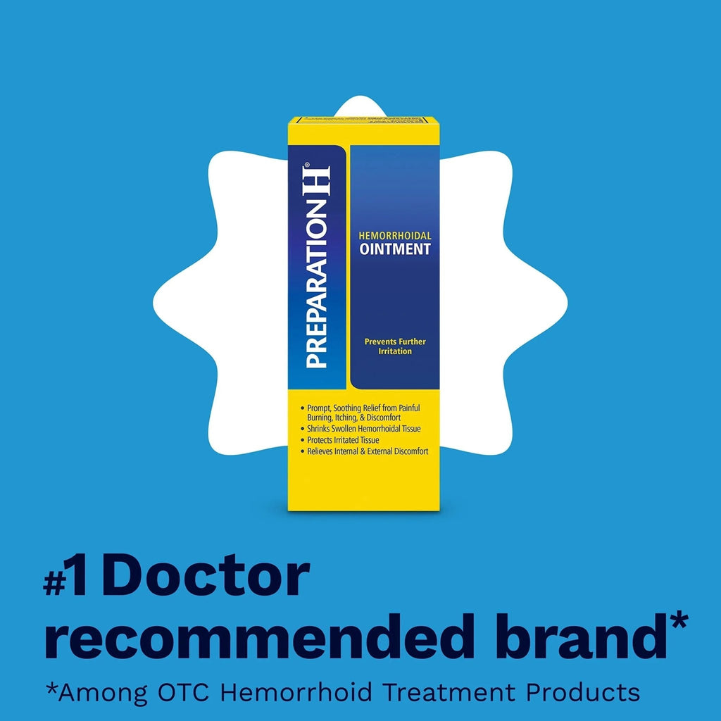 PREPARATION H Hemorrhoid Symptom Treatment Ointment, Itching, Burning & Discomfort Relief, Tube (2.0 Ounce) - TrustMedUSA