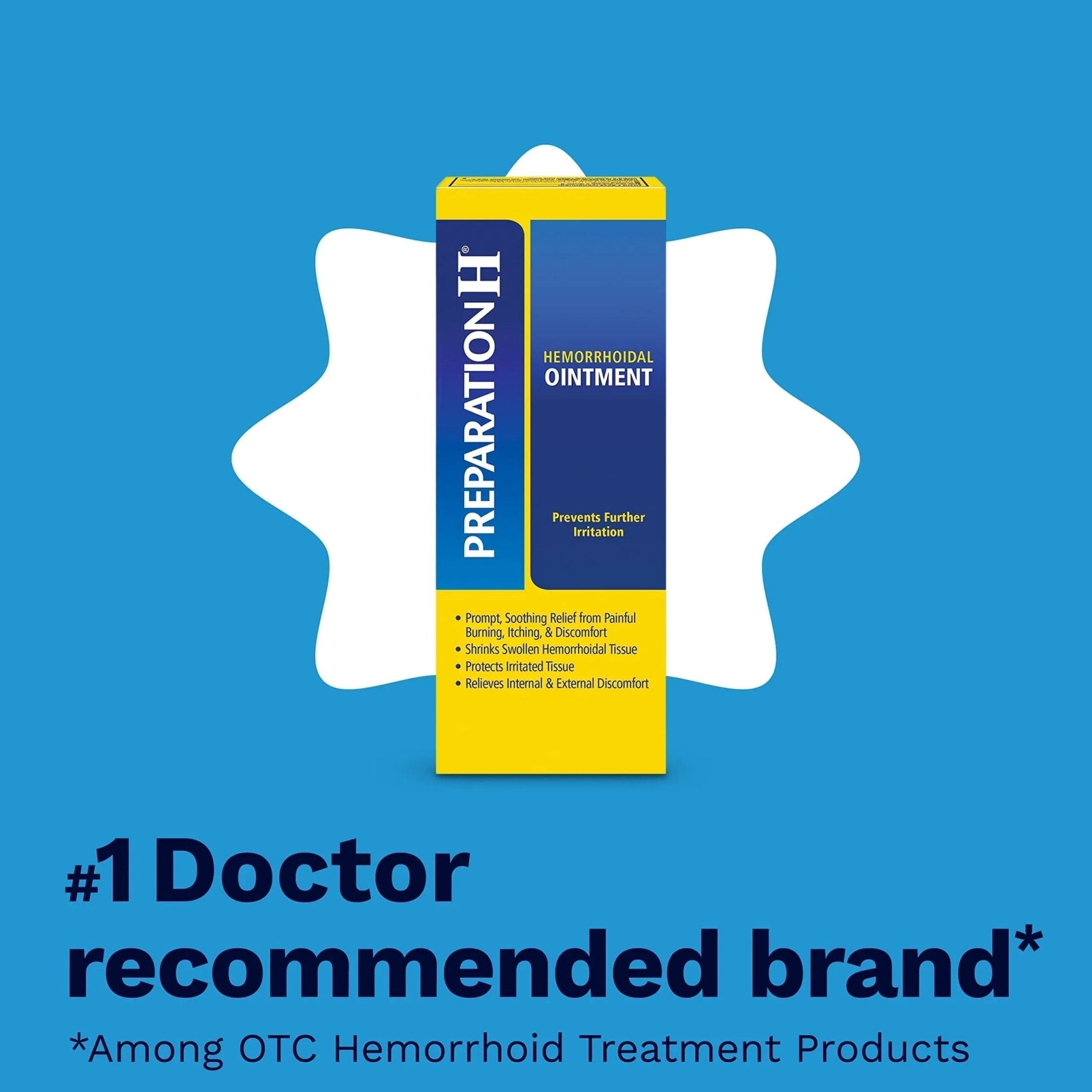 PREPARATION H Hemorrhoid Symptom Treatment Ointment, Itching, Burning & Discomfort Relief, Tube (2.0 Ounce) - TrustMedUSA