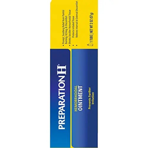 PREPARATION H Hemorrhoid Symptom Treatment Ointment, Itching, Burning & Discomfort Relief, Tube (2.0 Ounce) - TrustMedUSA