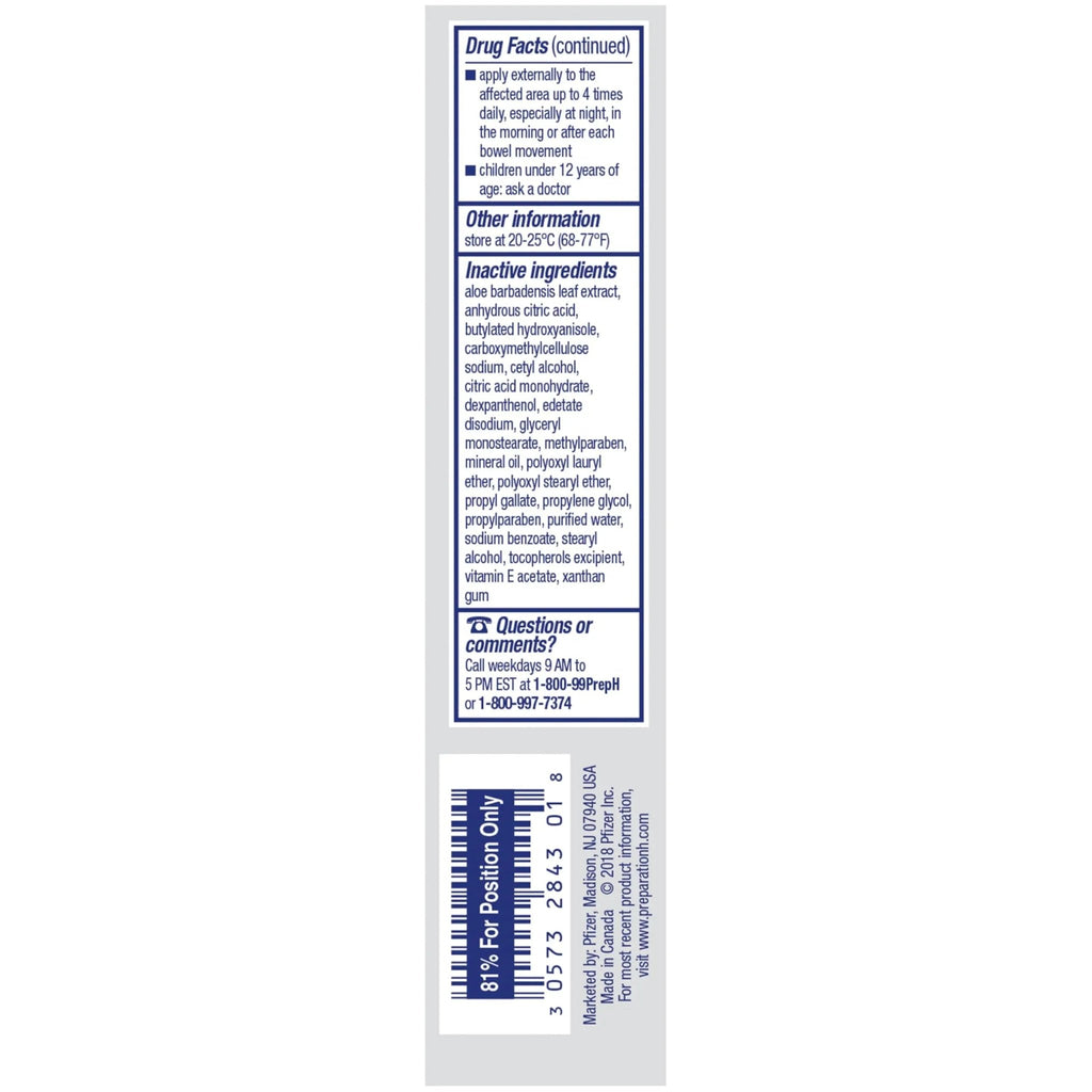 Preparation H Rapid Relief Hemorrhoid Cream with Lidocaine, Numbing Relief for Swelling, Pain, Burning and Itching - 0.75 Oz Tube - TrustMedUSA