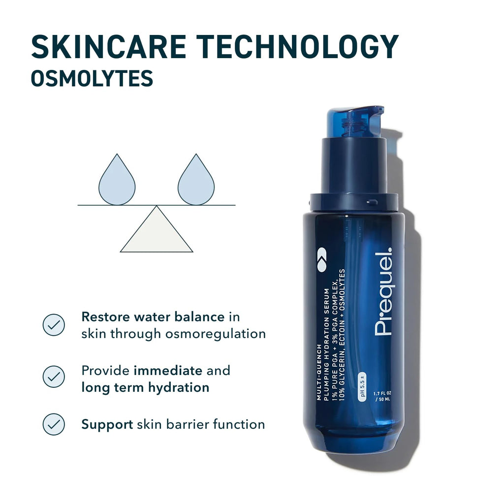 Prequel Skin Multi-Quench Plumping Hydration Serum for Face. Intensive Hydrating Facial Serum for Women with PGA Complex and Moisture-Binders - TrustMedUSA