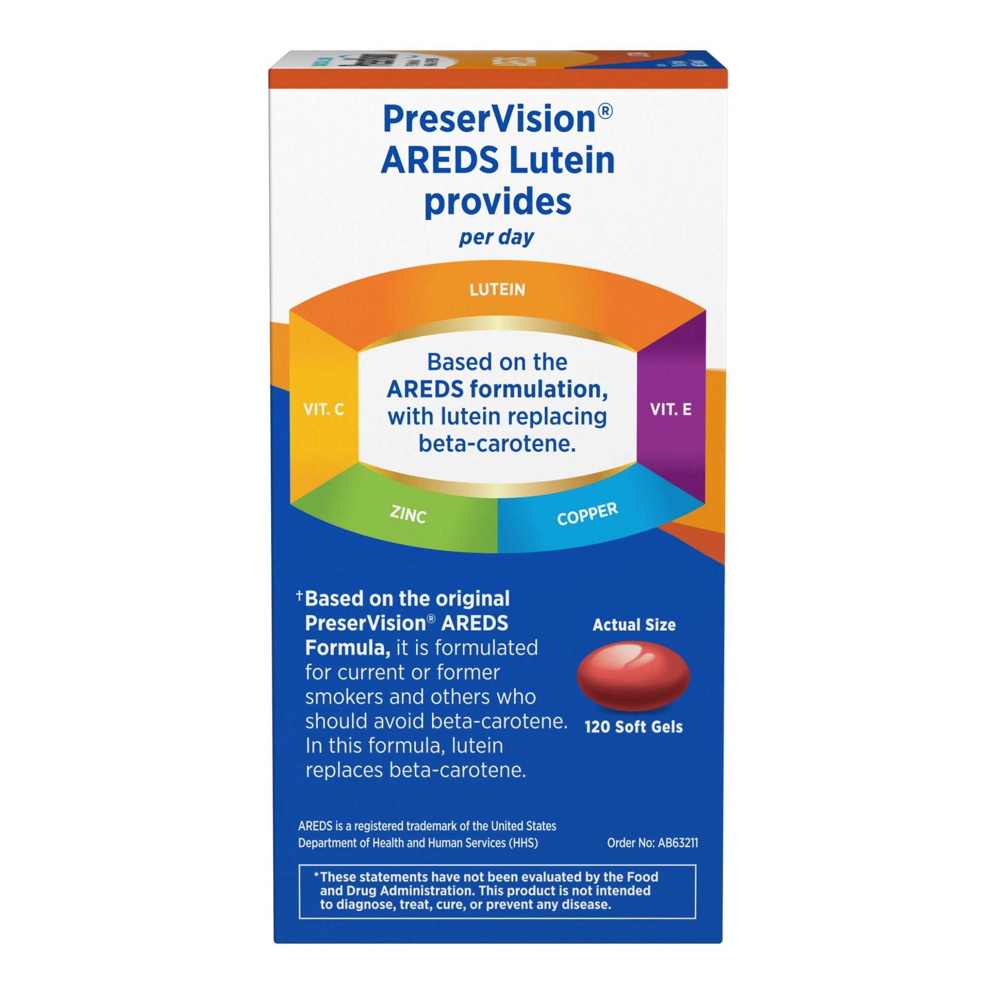 PreserVision AREDS Eye Vitamins, 1 Eye Doctor Recommended Brand, Multivitamin with Lutein, Vitamins C & E, Zinc, and Copper Supplements, 120 Softgels - TrustMedUSA