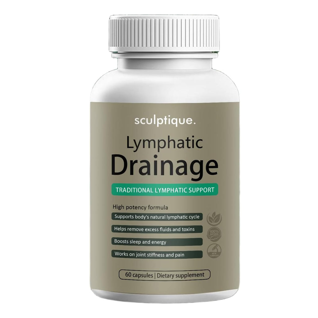pressurepal Sculptique Lymphatic Drainage Capsules, New Maximum Potency Formula with Dandelion Extract, Cleavers Extract - Supports Cellulite Reduction, Lymphatic Drainage, 60 Capsules (1pcs) - Maple Wellness Supplements
