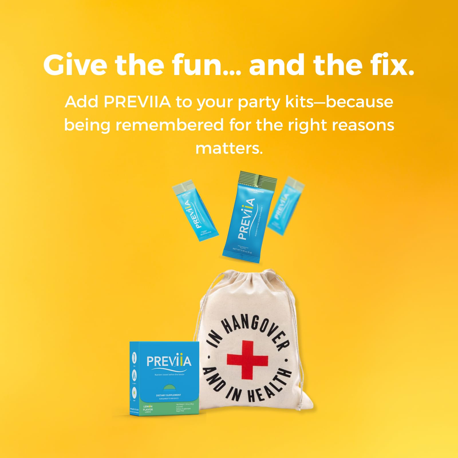 Previia – Pre-Drink Supplement | Nutrients Before Social Drinking | Cysteine, Choline, B-Complex, Magnesium, VIT C | Lemon Flavor | Soluble Drink | 6 Doses | Feel Better After Drinking - TrustMedUSA
