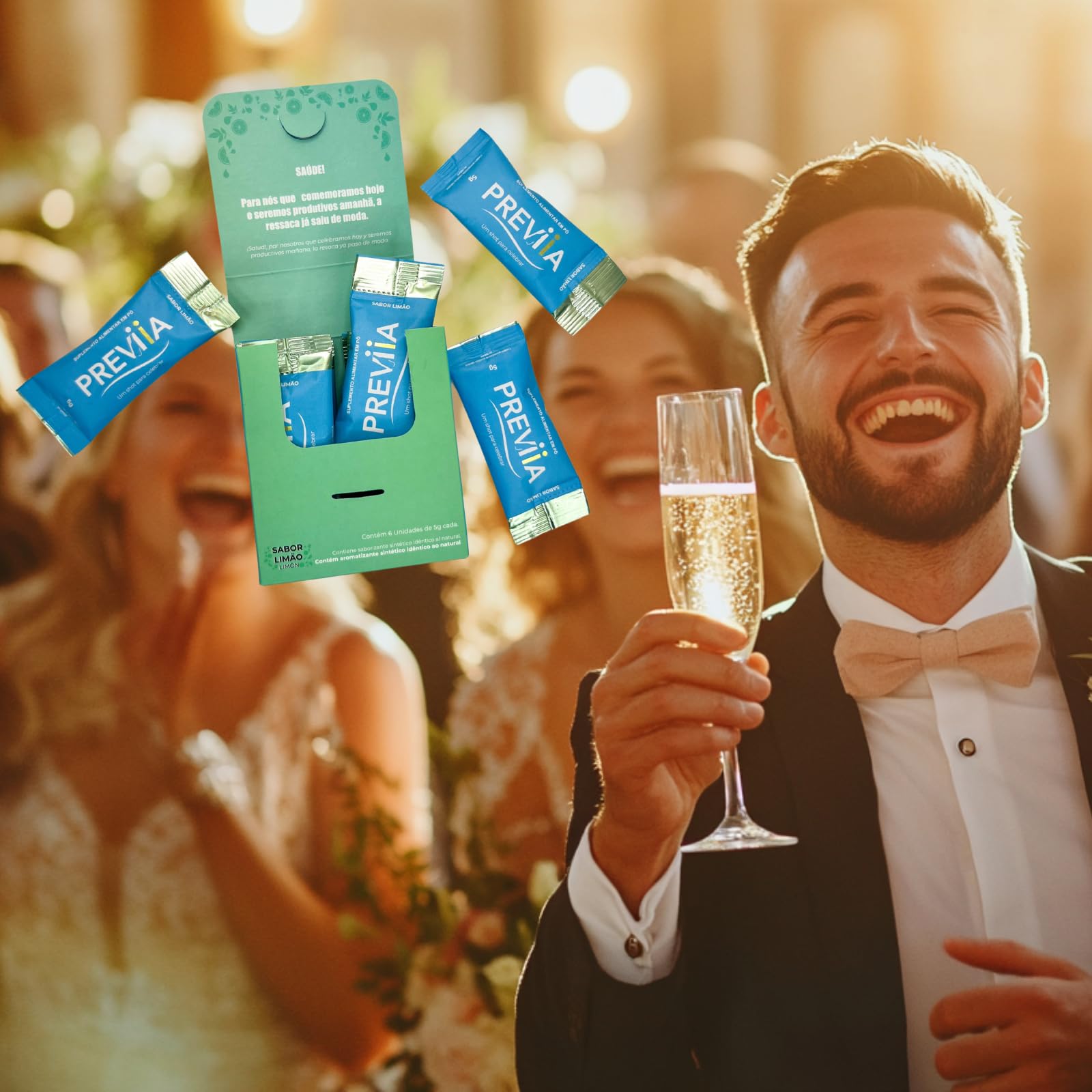 Previia – Pre-Drink Supplement | Nutrients Before Social Drinking | Cysteine, Choline, B-Complex, Magnesium, VIT C | Lemon Flavor | Soluble Drink | 6 Doses | Feel Better After Drinking - TrustMedUSA