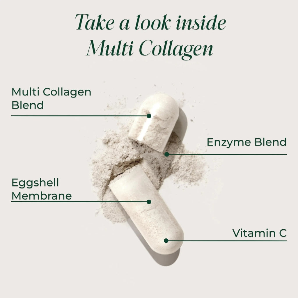 Primal Harvest Multi Collagen Pills for Women and Men (Type I, II, III, V, X) 120 Capsules w/Vitamin C for Hair, Skin, Nails - TrustMedUSA