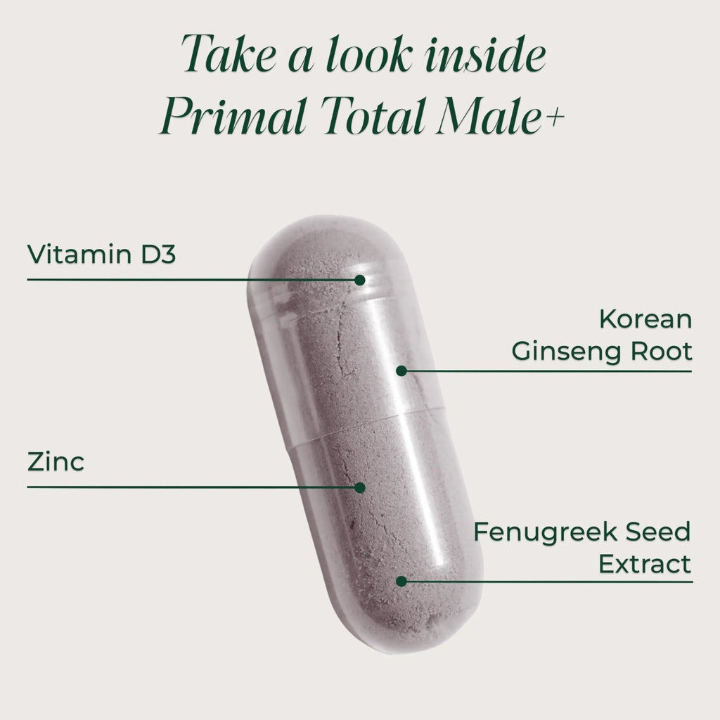 Primal Harvest Total Male+ Multivitamin for Men Vitamins, Minerals and Herbal Support for Energy, Vitality, Immune Health - TrustMedUSA