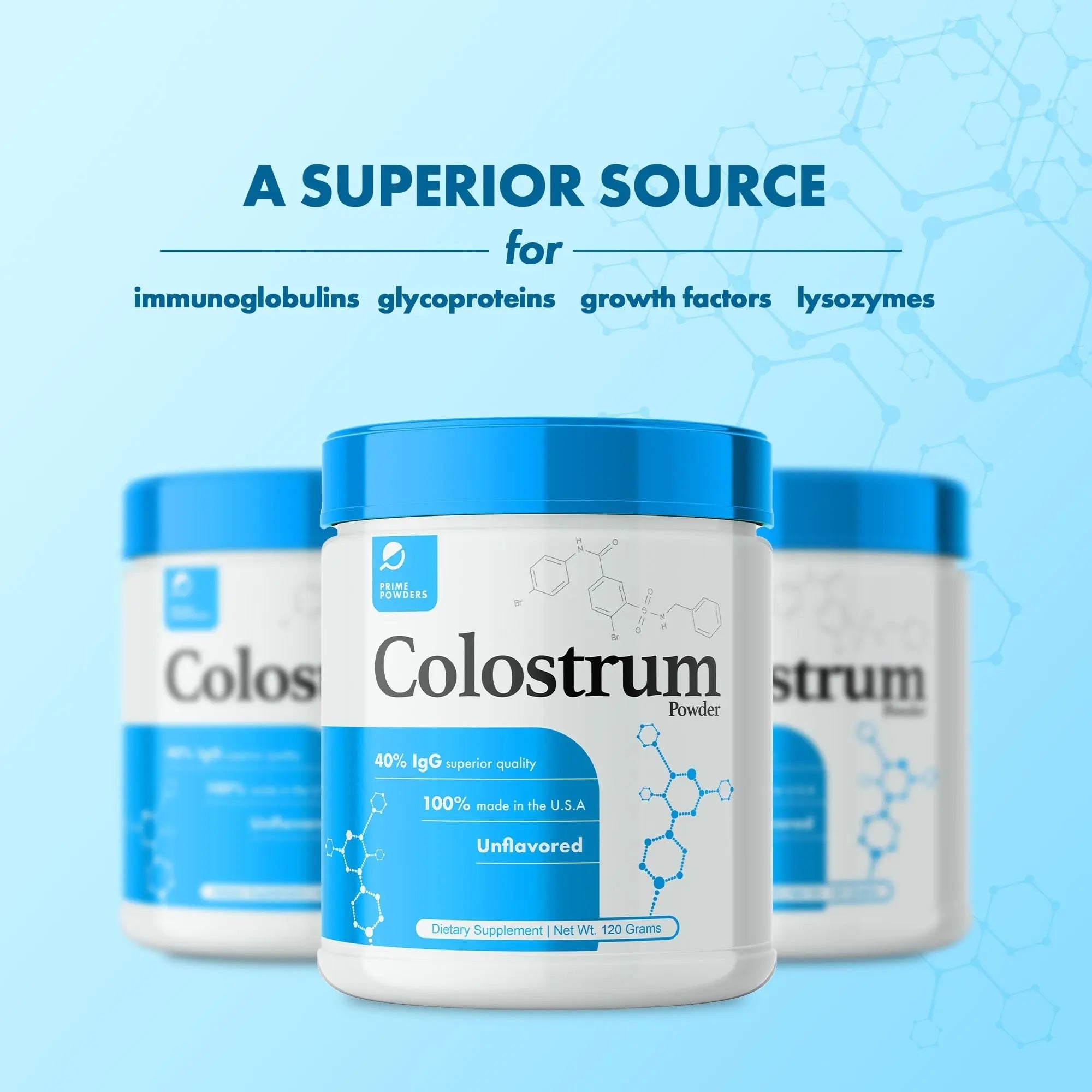 Prime Powders Colostrum Over 40% IgG, Grass Fed, Gut Health, Bloating Immunity Skin - TrustMedUSA