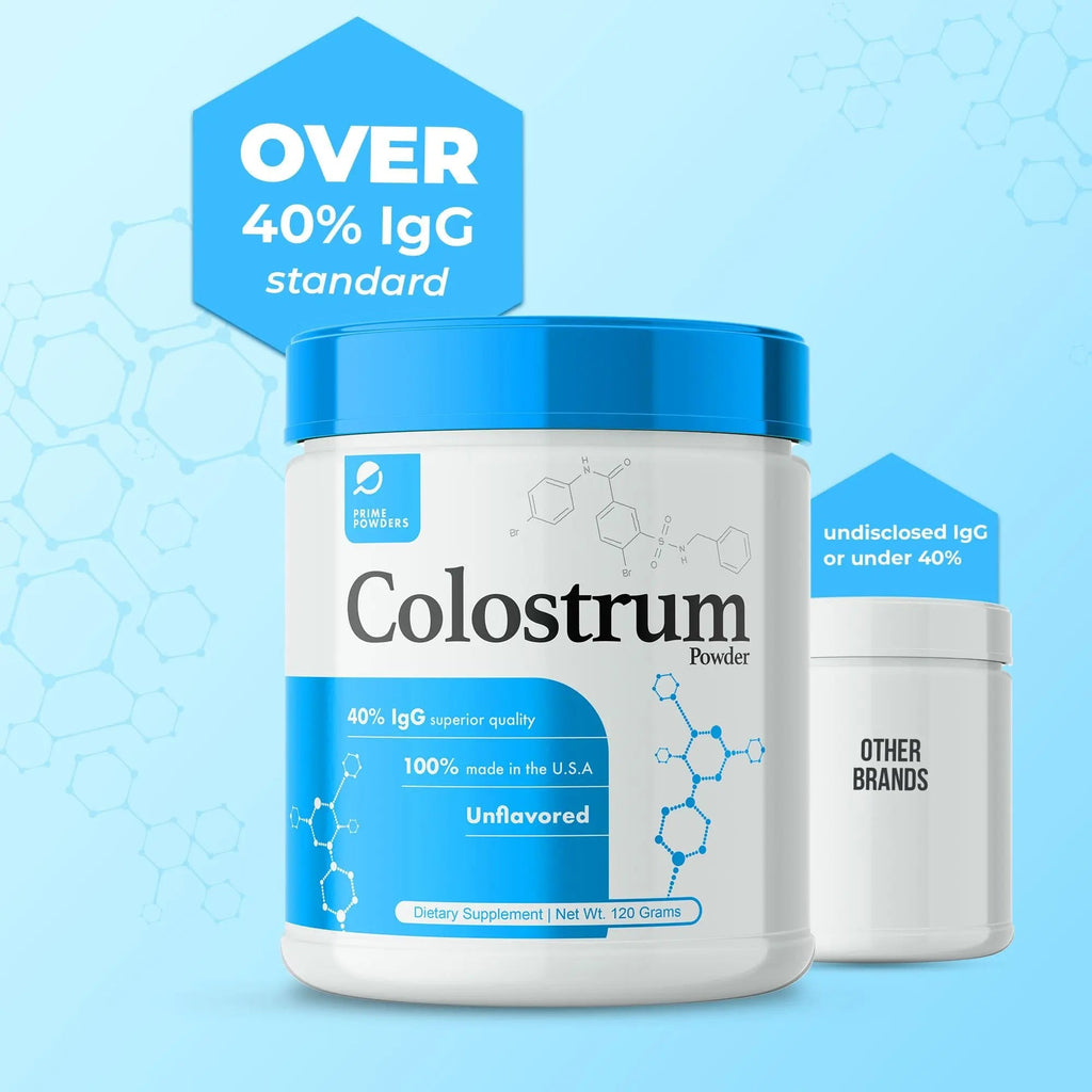 Prime Powders Colostrum Over 40% IgG, Grass Fed, Gut Health, Bloating Immunity Skin - TrustMedUSA