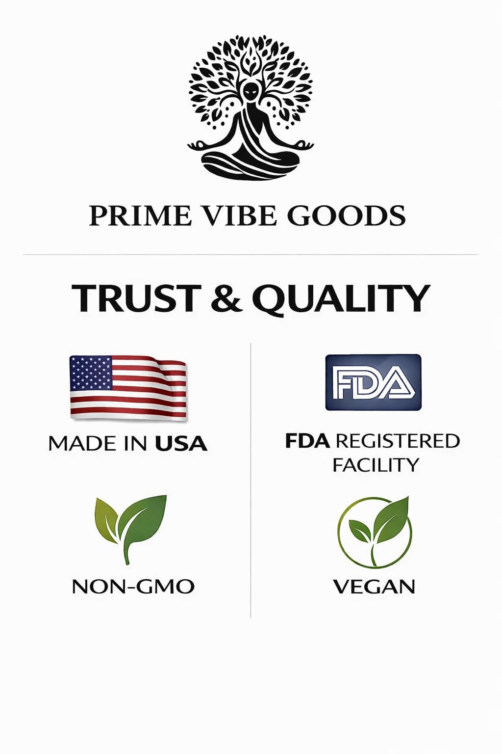 Prime Vibe Goods Lift & Drift – Energy & Stress Support Supplement – Adaptogens for Focus, Relaxation & Sleep – Ashwagandha, Magnesium, Rhodiola, GABA, Maca – Vegan (2-Pack, 120 Capsules) - TrustMedUSA