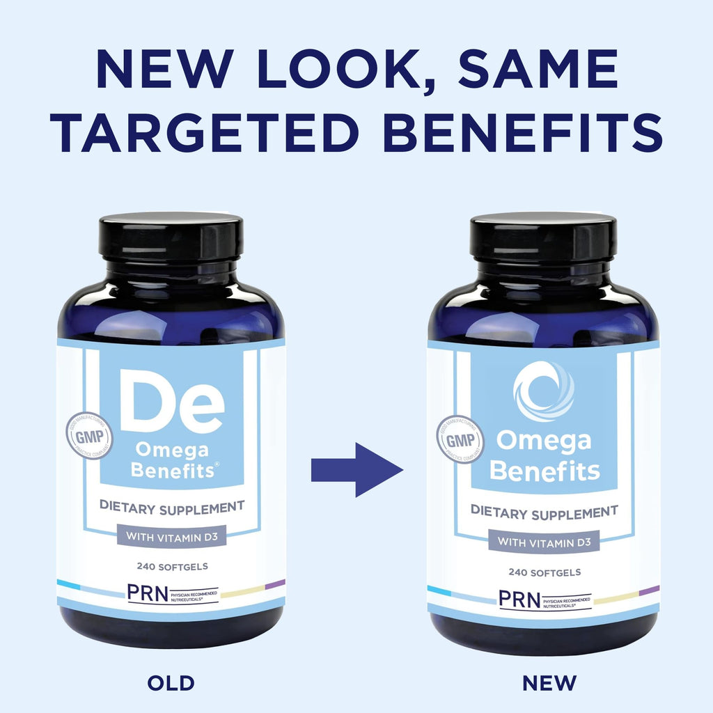 PRN Omega 3 Supplement - 240 Softgels, 60-Day Supply - Fish Oil Omega 3 Supplements with 1680 mg EPA & 560 mg DHA - rTG Omega-3 + Vitamin D for Skin, Joint, Brain, Eye & Heart Health - Maple Wellness Supplements