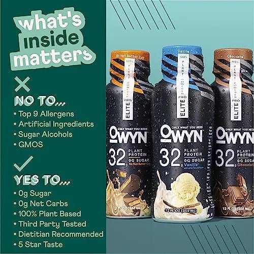 Pro Elite Vegan Plant-Based High Protein Keto Shake, No Nut Butter Cup, Zero Sugar - TrustMedUSA