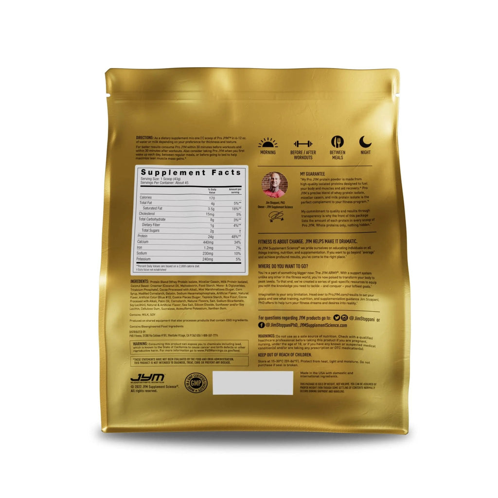 Pro JYM Protein Powder - Egg White, Milk, Whey Protein Isolates & Micellar Casein - TrustMedUSA