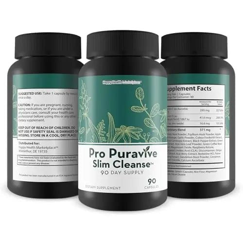 Pro Puravive Slim Cleanse - 90 Day Supply - Our Best Gentle Full Body Detox Cleanse - TrustMedUSA
