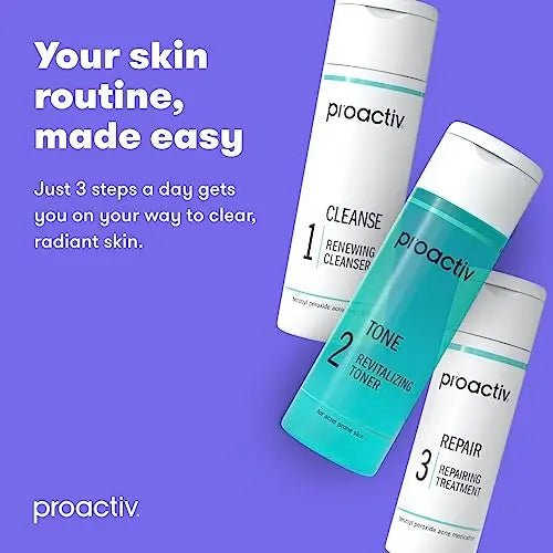 Proactiv 3 Step Acne Treatment - Benzoyl Peroxide Face Wash, Repairing Acne Spot - TrustMedUSA