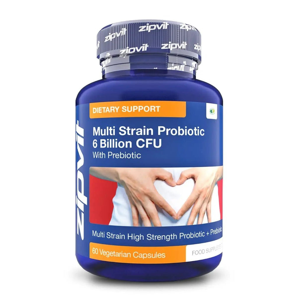 Probiotic 6 Billion Multi-Strain Live Bio Cultures Complex with Prebiotic, 60 Vegetarian - TrustMedUSA