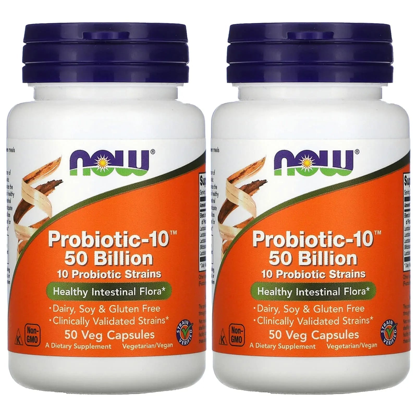 Probiotic10 50 Billion - Now Foods - 50 - VegCap -(Pack of 2) - TrustMedUSA