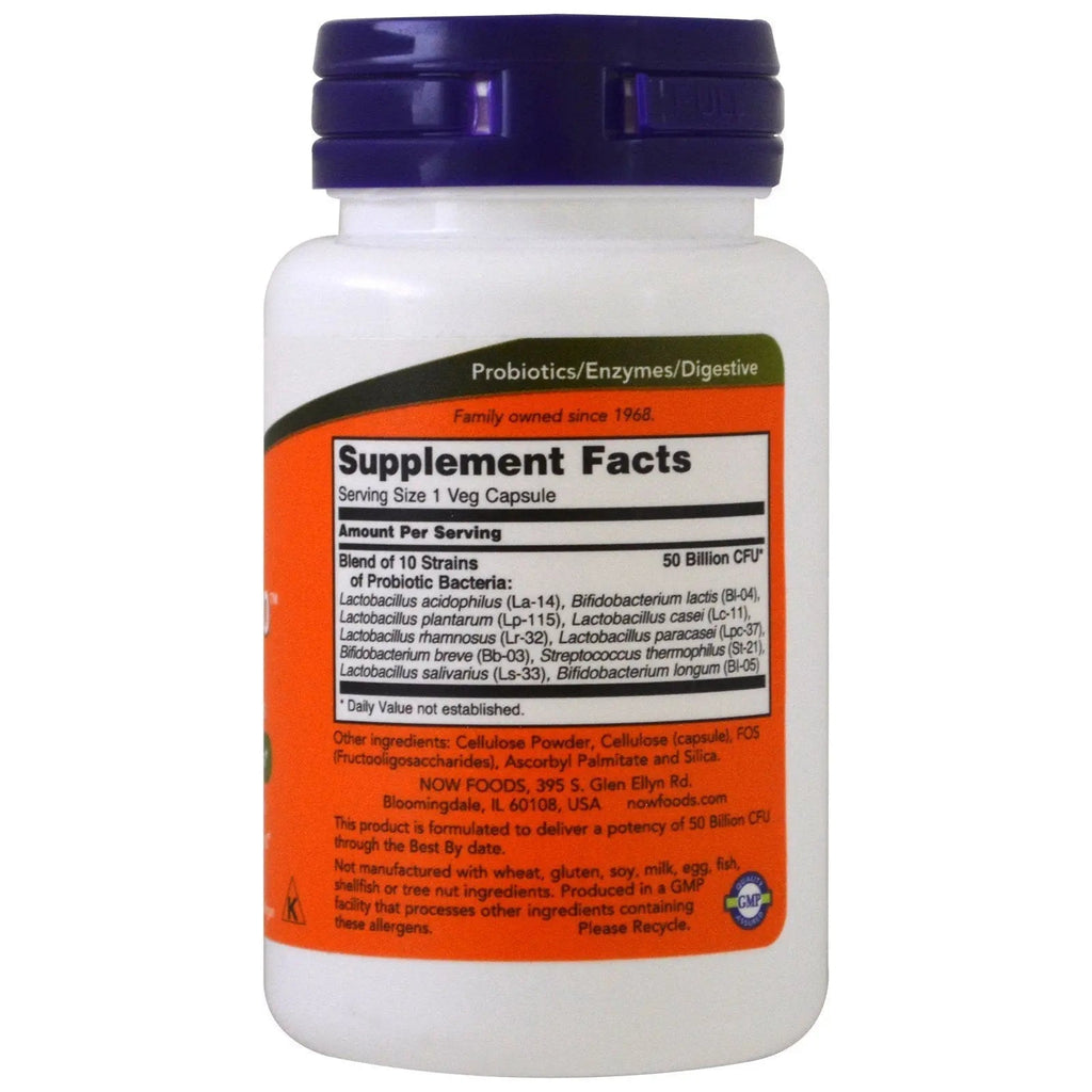 Probiotic10 50 Billion - Now Foods - 50 - VegCap -(Pack of 2) - TrustMedUSA