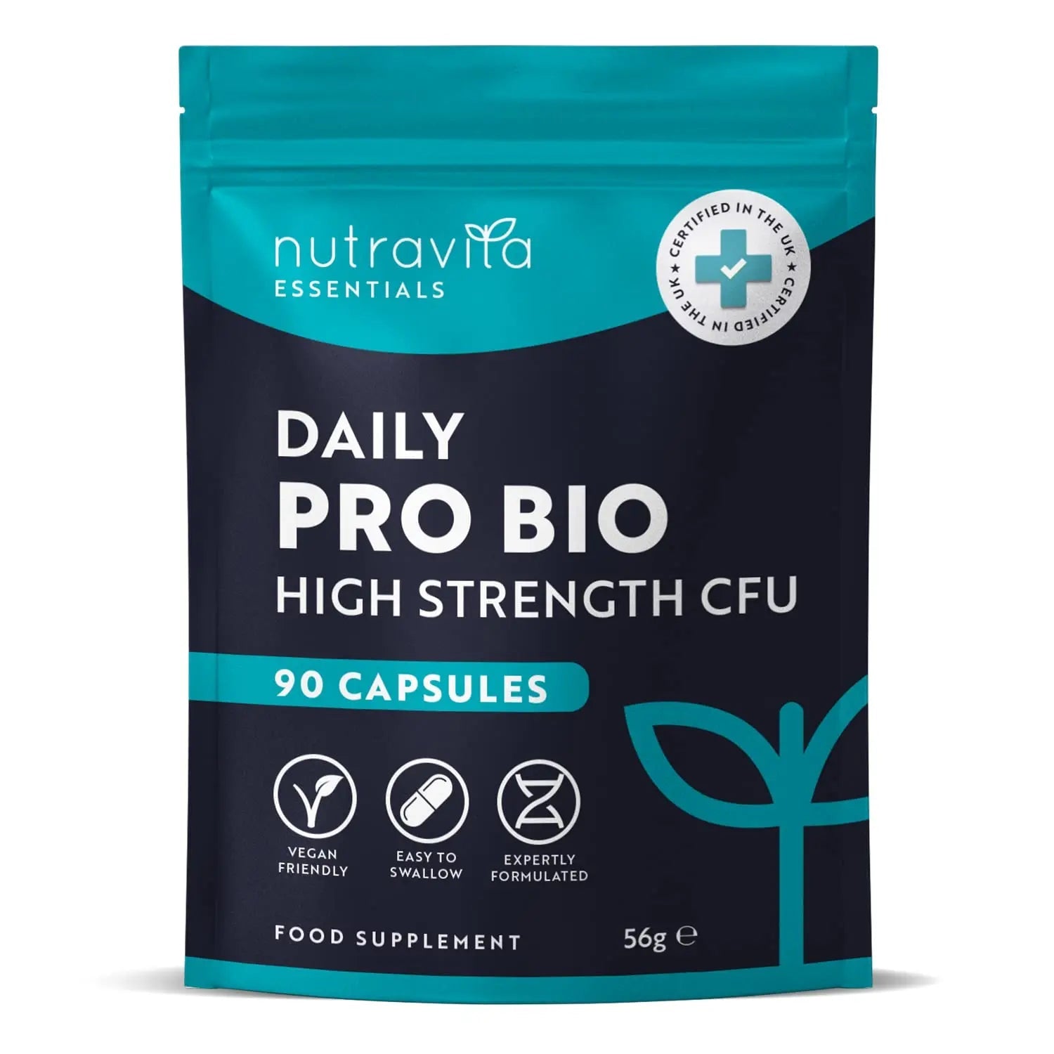 Probiotics for Gut Health - 90 Vegan Capsules (Not Tablets) for Bloating Relief - TrustMedUSA