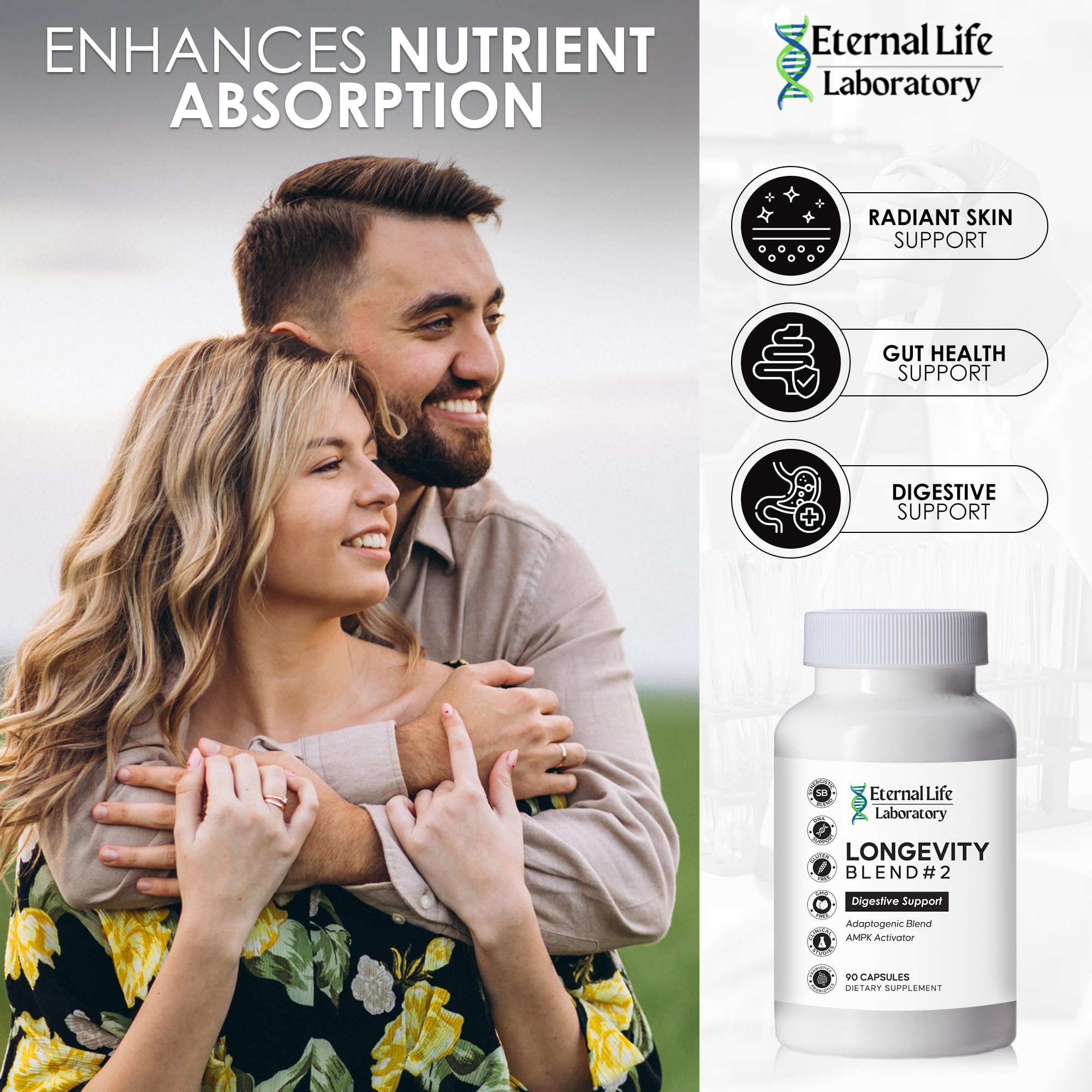 Probiotics for Women and Men, Daily Probiotic Supplement Probiotics and Triphala, Green Tea Extract - Anti-Aging Gut Health Optimizer - Intestinal, Colon & Digestive Health - 90 Capsules - TrustMedUSA