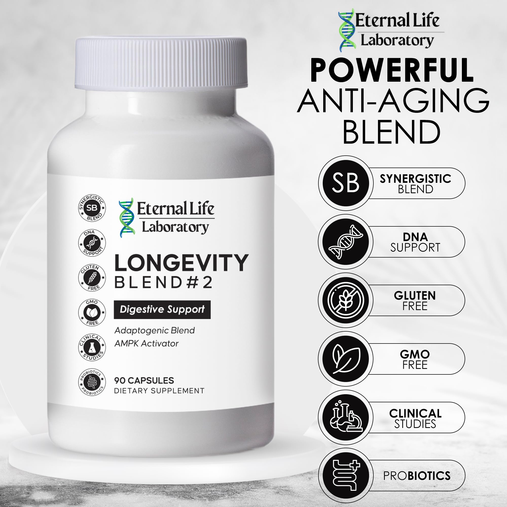 Probiotics for Women and Men, Daily Probiotic Supplement Probiotics and Triphala, Green Tea Extract - Anti-Aging Gut Health Optimizer - Intestinal, Colon & Digestive Health - 90 Capsules - TrustMedUSA