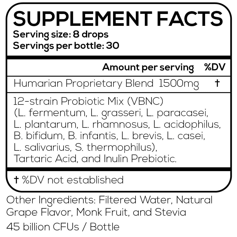 Probonix Humarian Liquid Probiotics for Women - 12-Strain Probiotic Drops to Fortify Women’s Gut Health, Vaginal Health, Immunity and Overall Wellness - TrustMedUSA
