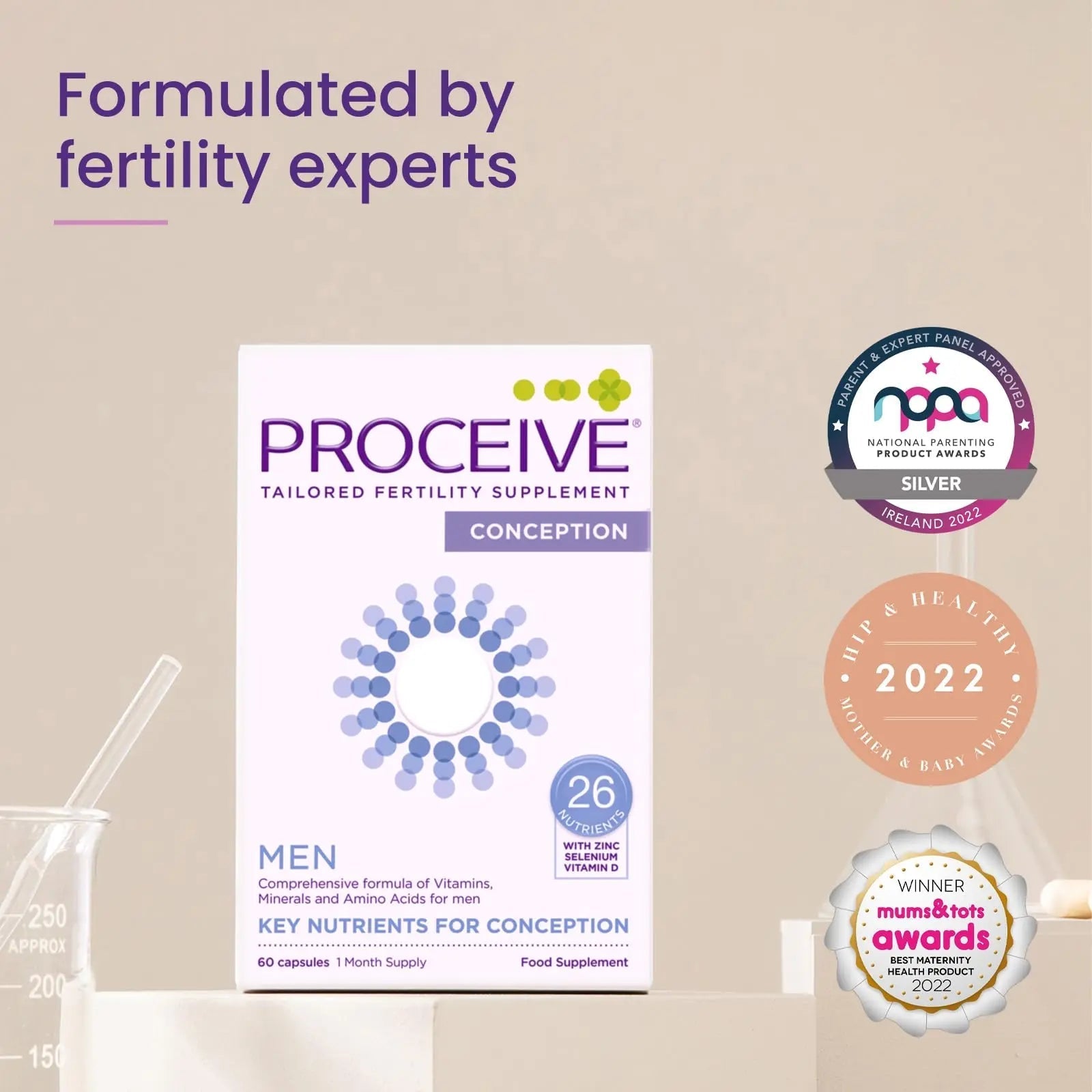 Proceive® Men Fertility Supplement for Conception - Vitamins & Minerals for Men Trying - TrustMedUSA