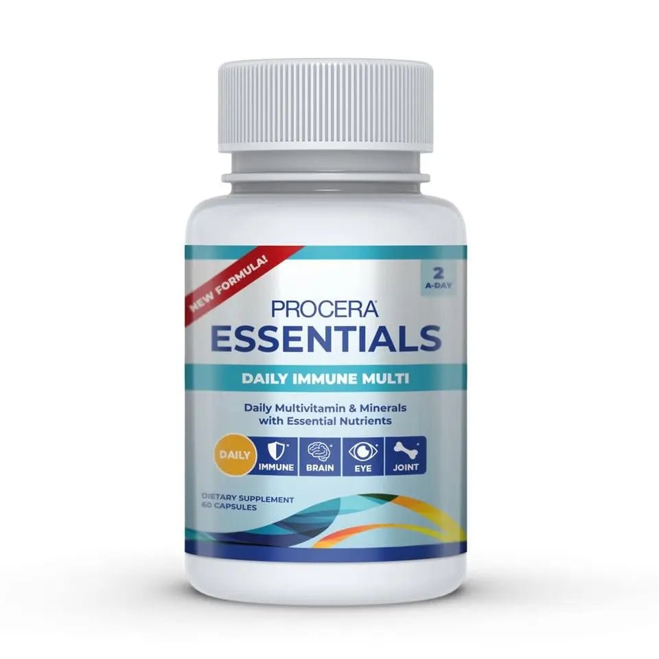 Procera Essentials Daily Immune Multivitamin - 19 Essential Vitamins, Minerals & Antioxidants - Eye, Heart & Brain Health - TrustMedUSA