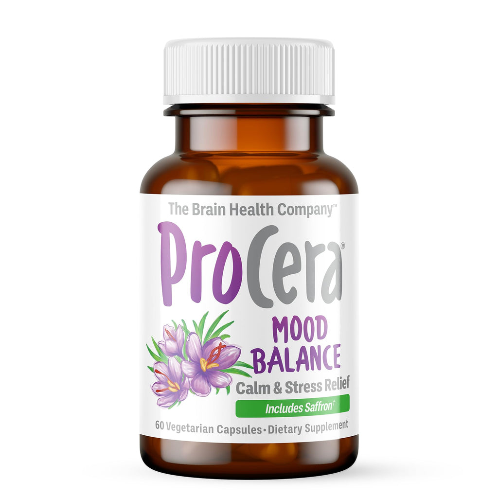 Procera Mood Support - Boost Mental Performance - Clarity - Mood Stability - Stress - Anxiousness - Mental Fatigue - Adaptogens - Saffron - Magnesium - Ashwagandha - Rhodiola - 60 Count - TrustMedUSA