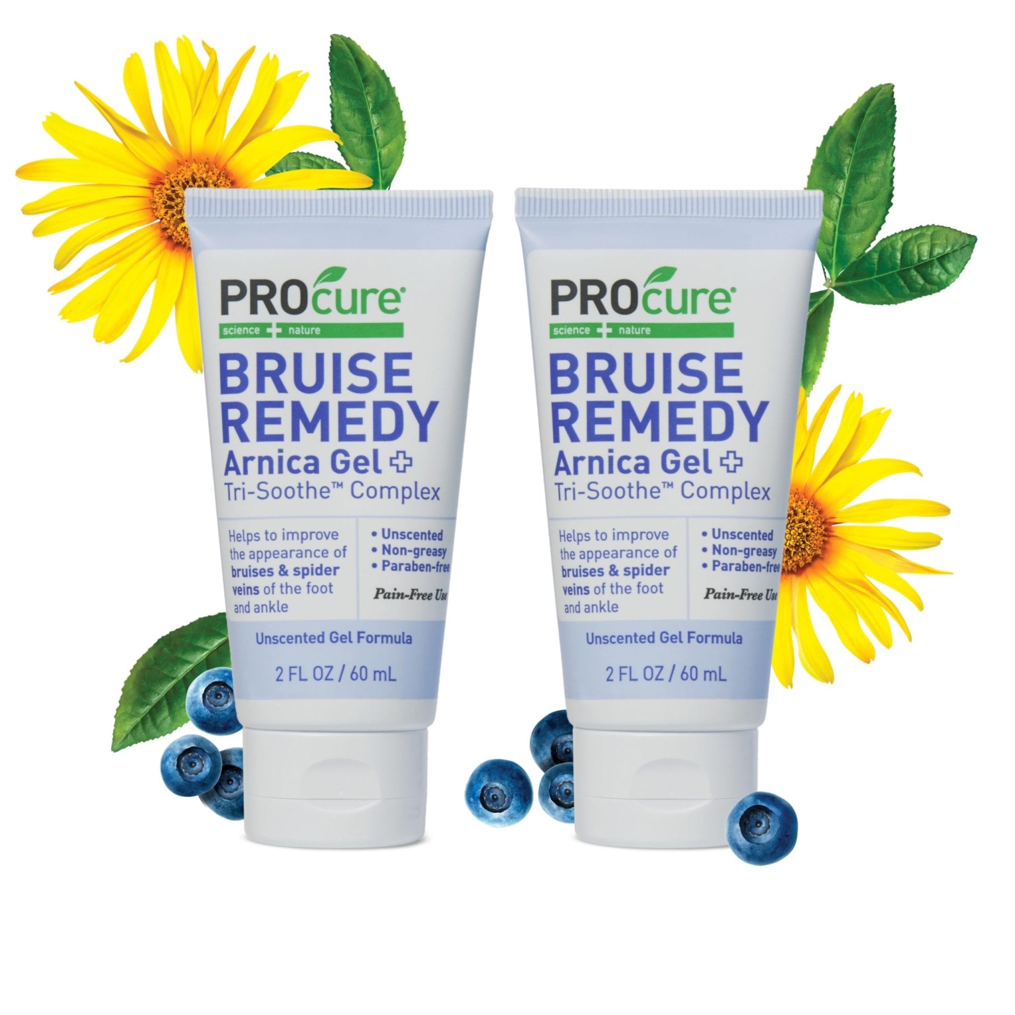PROcure Arnica & MSM Bruise Remedy Gel – Paraben-Free, Unscented Arnica Montana Gel for Bruising, Spider Veins & Skin Discoloration – 2 Pack - TrustMedUSA