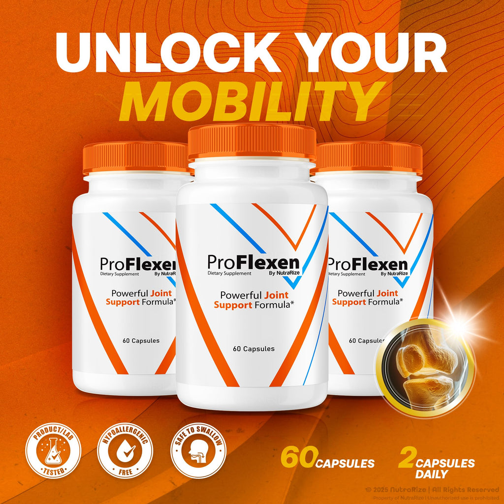 ProFlexen Capsules, ProFlexen Advanced Joint Support Formula, ProFlexen Collagen Support Pills, All Natural Supplement for Healthy and Flexible Joints, Official Pro Flexen Joint Reviews (60 Capsules) - TrustMedUSA