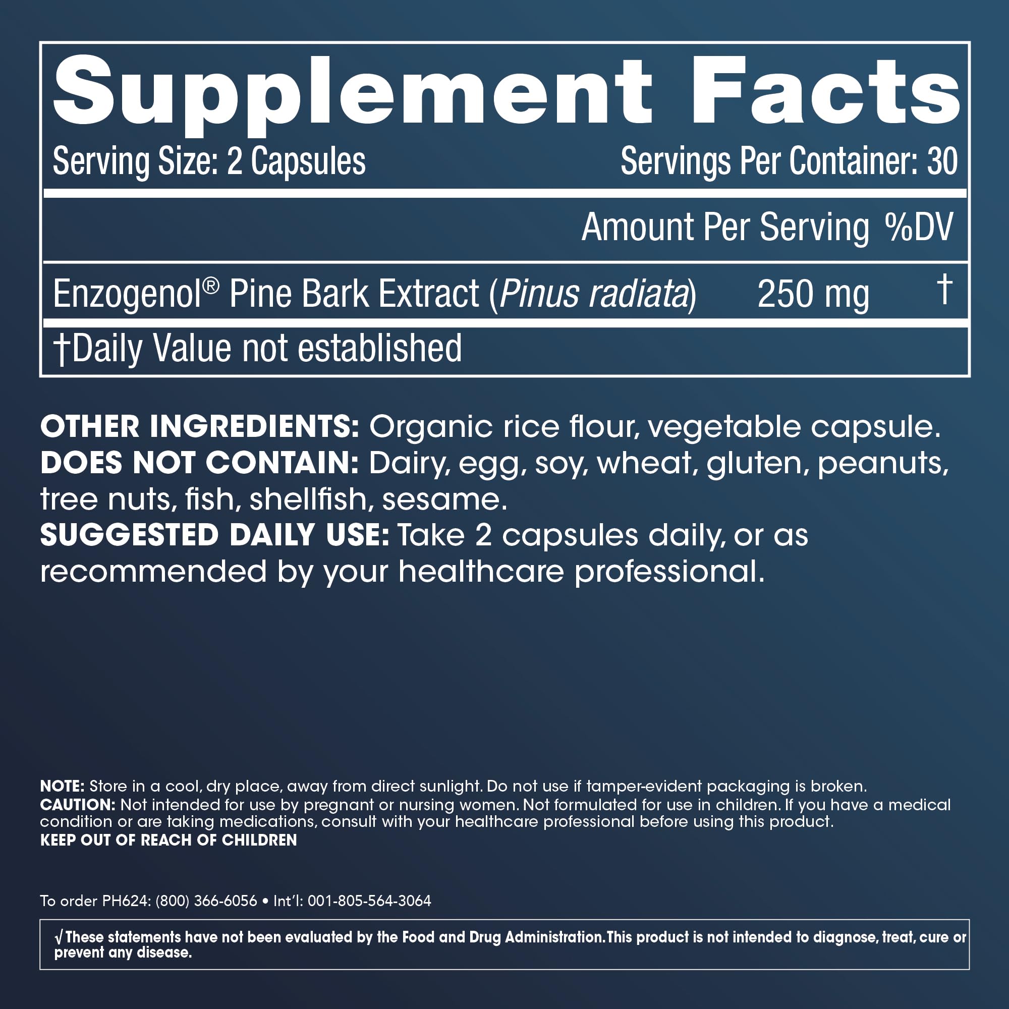ProHealth Enzogenol Pine Bark Extract | 60 Capsules | New Zealand Sourced Antioxidant Support | Triple 3rd Party Tested, GMP Manufactured in The USA - TrustMedUSA