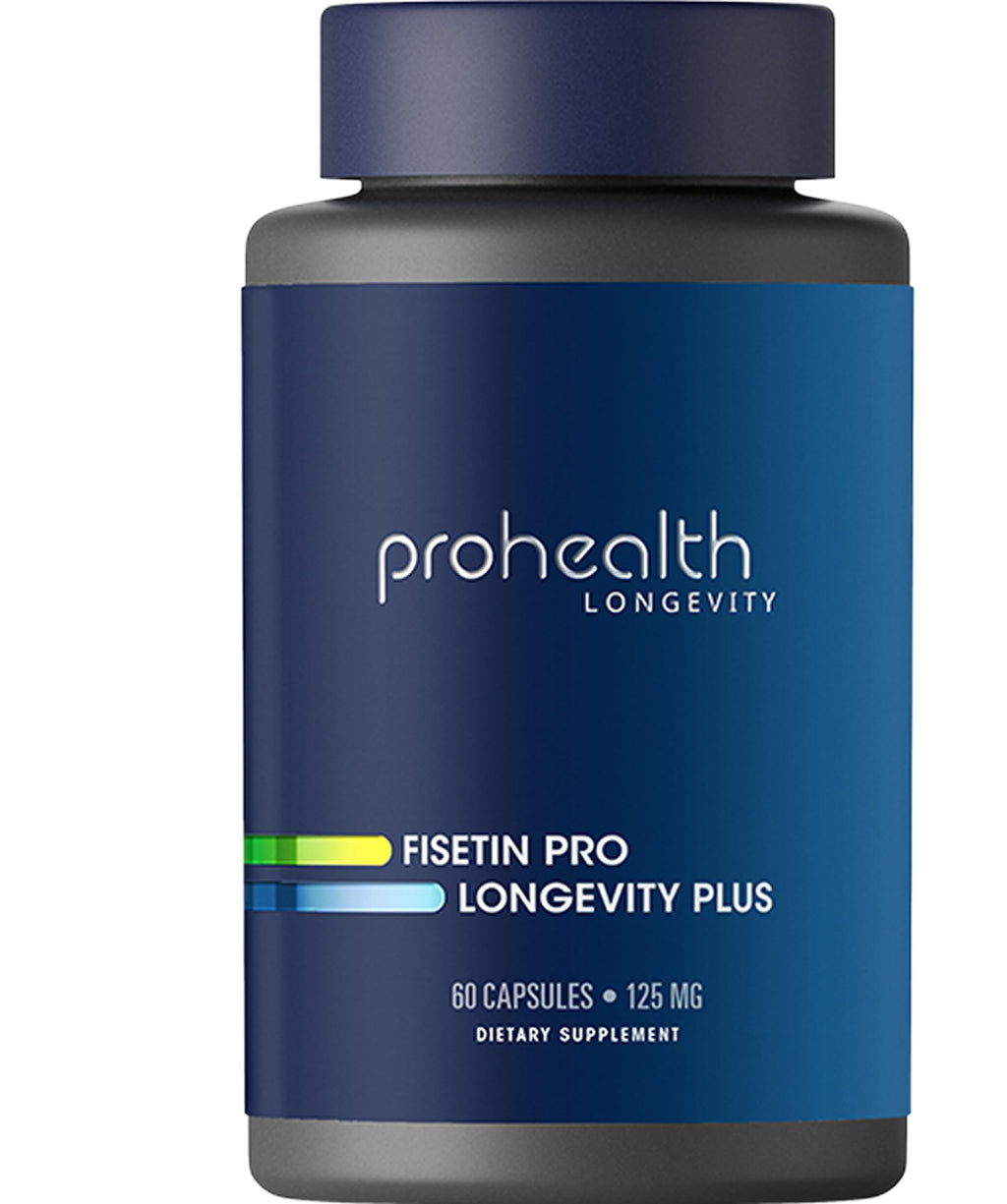 ProHealth Fisetin Supplements-15X Better Absorption from Polyphenol Blend + MCT Oil. 3rd Party Tested Pure. USA Manufactured. Powerful Antioxidant + Senolytic. Fisetin Supplement 125mg X 60 Servings - TrustMedUSA
