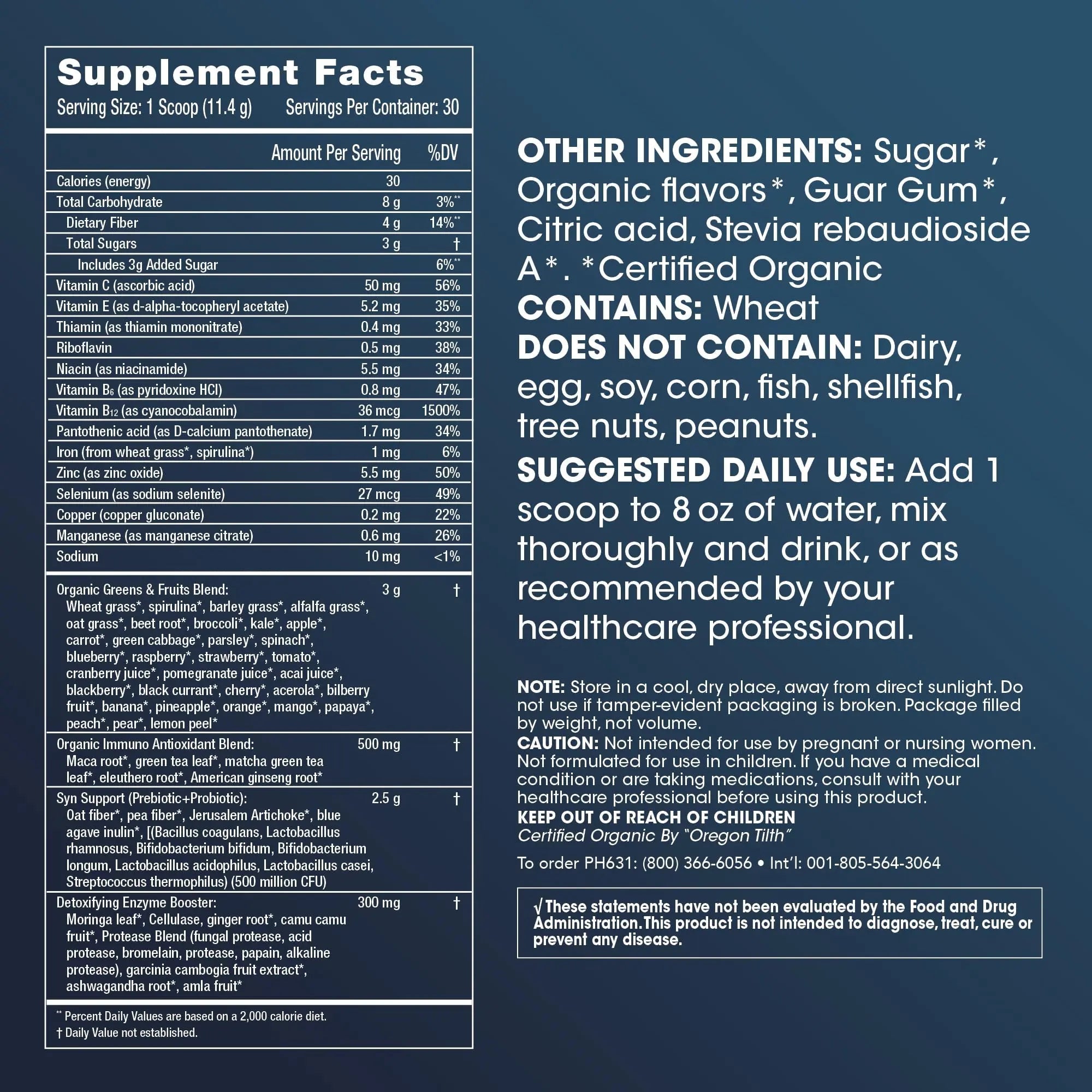 ProHealth Longevity Greens- Delicious Organic Healthy Greens for Energy & Aging - TrustMedUSA