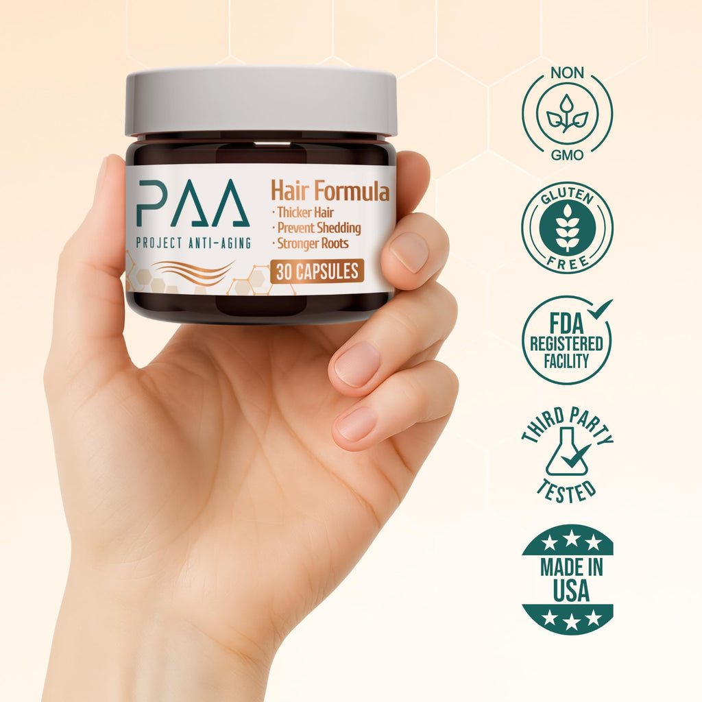 Project Anti-Aging Menopause Hair Don’t Care – Hair Growth Vitamins for Women 40+ to Support Thinning, Volume, Skin & Nails – Nutrient-Rich Supplement for Stronger, Fuller – Visible Results - TrustMedUSA