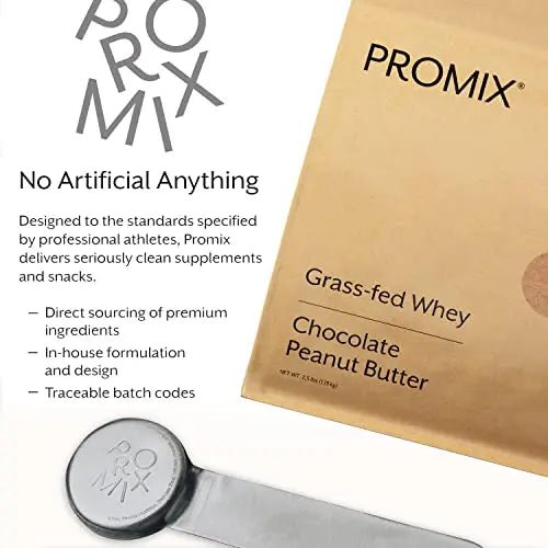 Promix Whey Protein Powder, Chocolate Peanut Butter - 2.5lb Bulk - Grass-Fed & 100% - TrustMedUSA