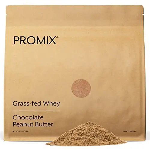 Promix Whey Protein Powder, Chocolate Peanut Butter - 2.5lb Bulk - Grass-Fed & 100% - TrustMedUSA