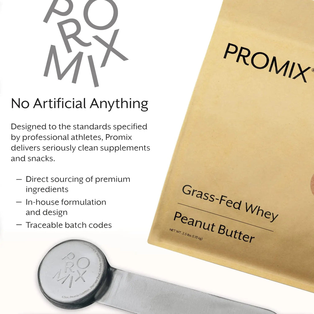 Promix Whey Protein Powder, Peanut Butter - 2.5lb Bulk - Grass-Fed & 100% All Natural - TrustMedUSA