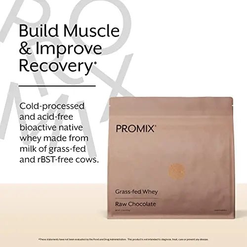 Promix Whey Protein Powder, Raw Chocolate - 2.5lb Bulk - Grass-Fed & 100% All - TrustMedUSA