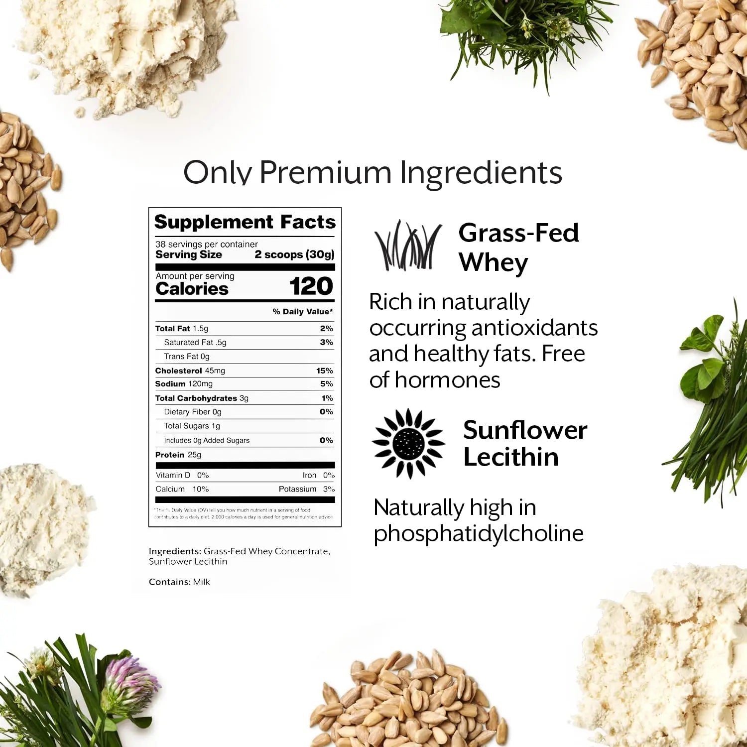 Promix Whey Protein Powder, Unflavored - 2.5lb Bulk - Grass-Fed & 100% All Natural - TrustMedUSA