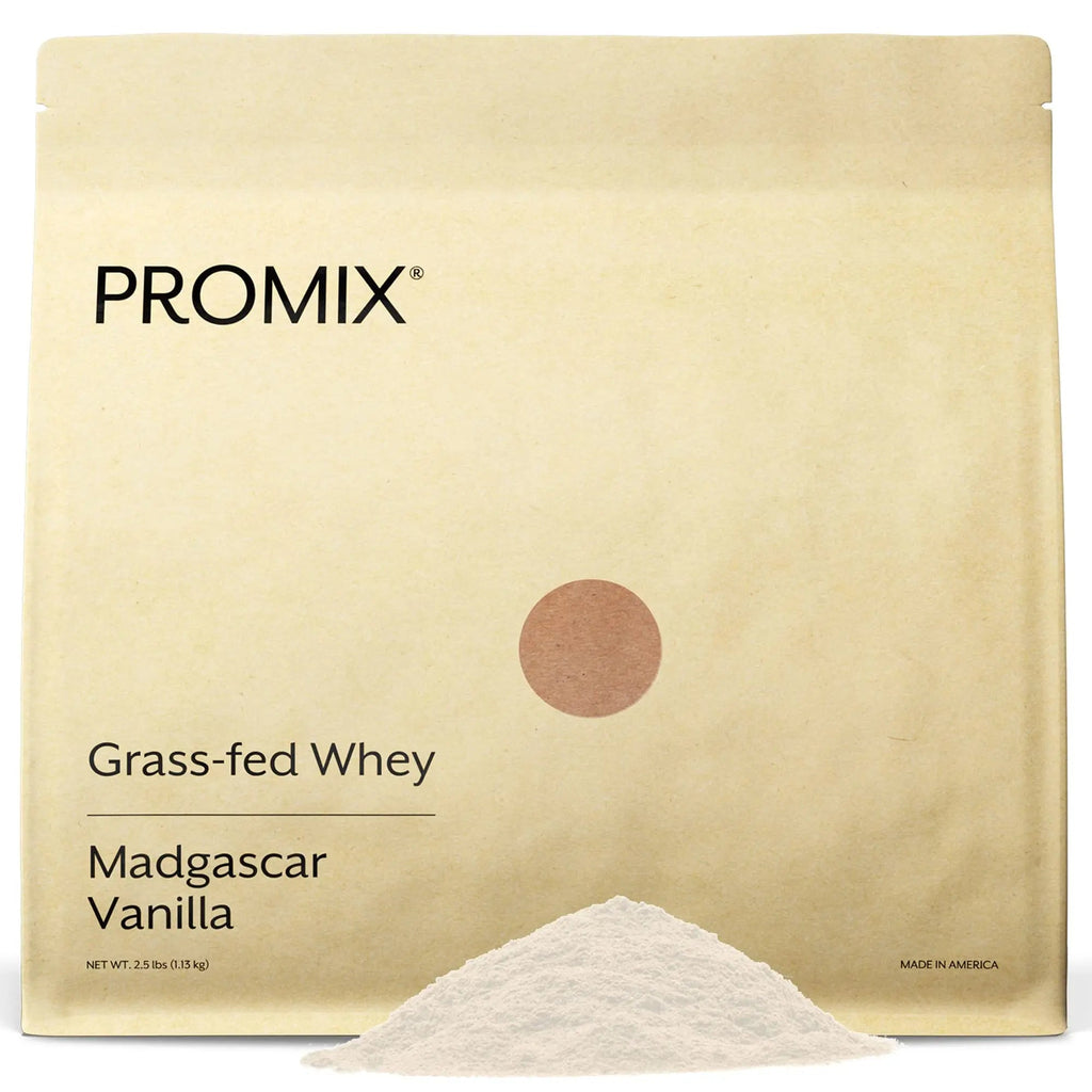Promix Whey Protein Powder, Vanilla - 2.5lb Bulk - Grass-Fed & 100% All Natural - TrustMedUSA