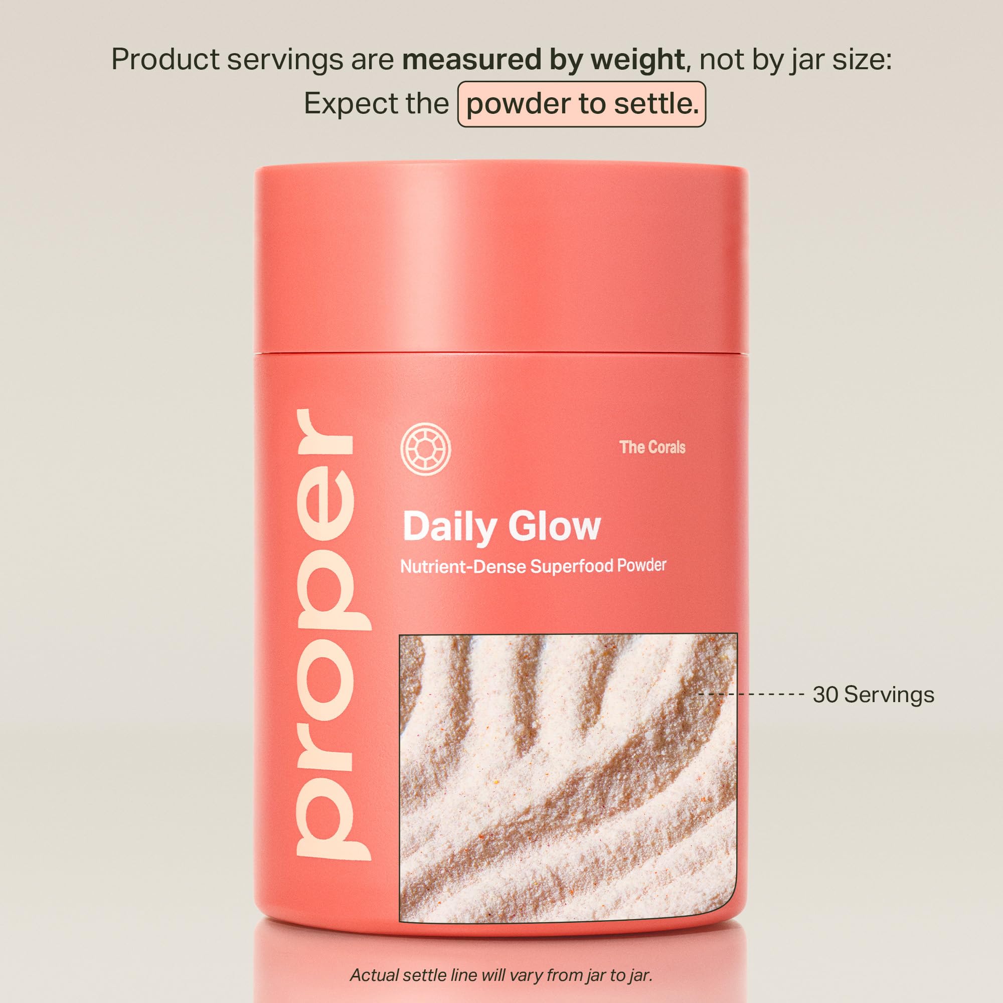 Proper, The Corals Daily Glow Beauty Blend - Nutrient Dense Superfood Powder with Collagen Peptides, Hyaluronic Acid Powder, Vitamin C, and MSM. Hair, Skin, Nail Vitamin Supplement for Women & Men - TrustMedUSA