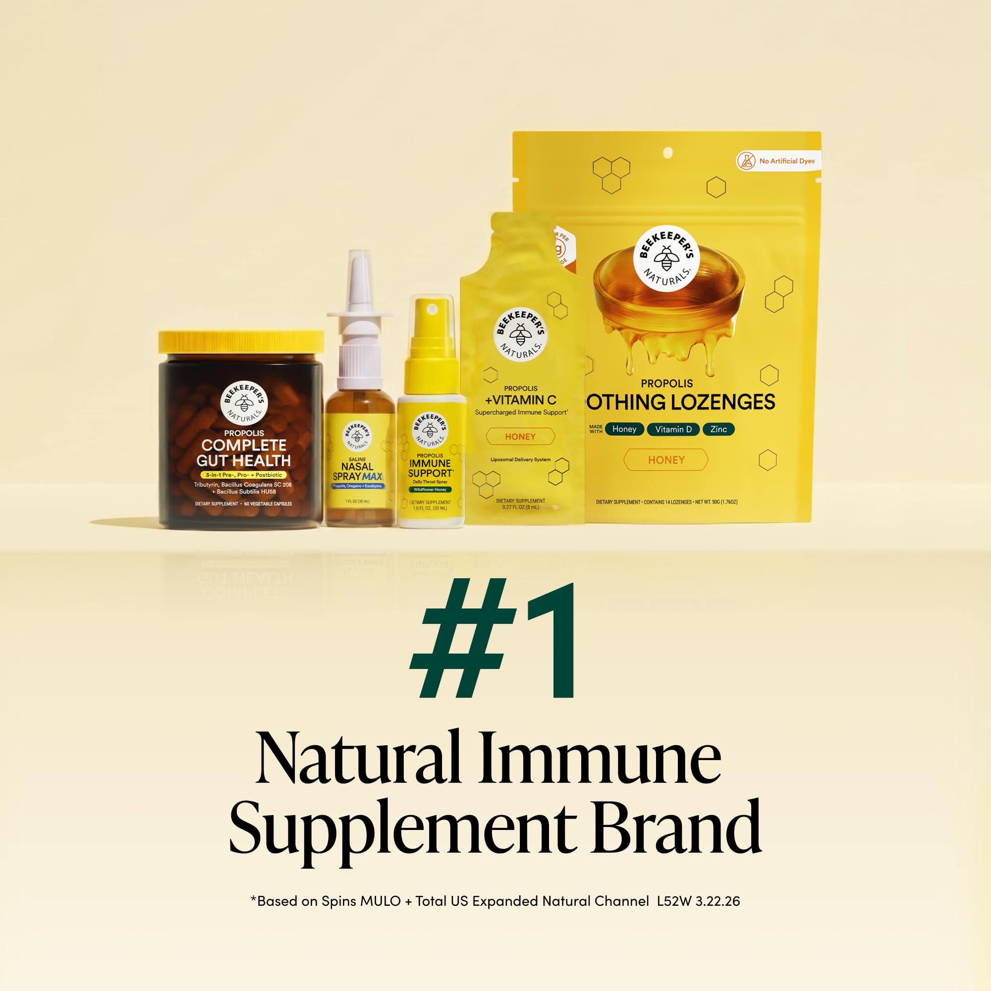 Propolis Throat Spray by Beekeeper's Naturals - 95% Bee Propolis Extract, Natural Immune Support & Sore Throat Relief - Antioxidants, Keto, Paleo, Gluten-Free (1.0 oz)(Pack of 1) - Maple Wellness Supplements