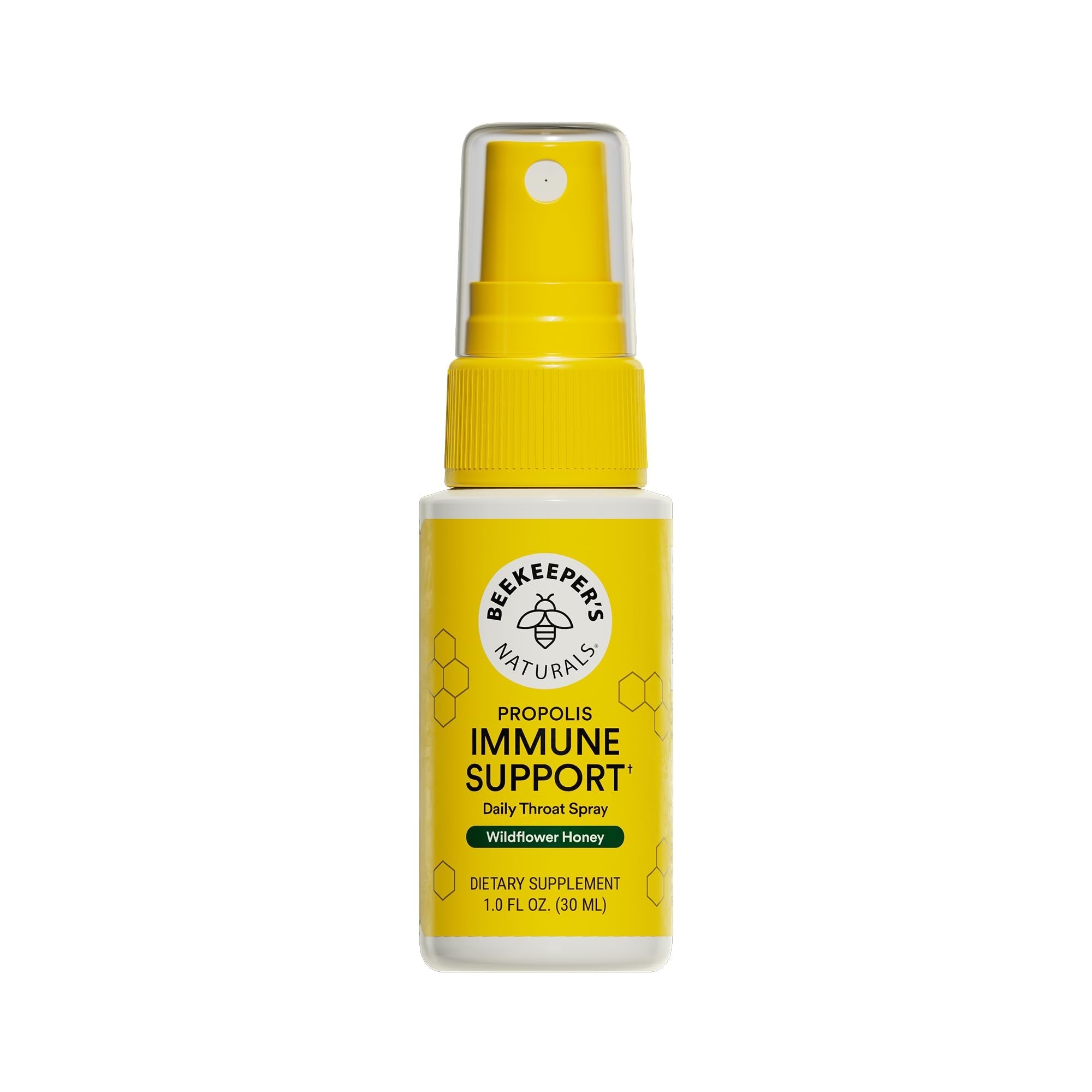 Propolis Throat Spray by Beekeeper's Naturals - 95% Bee Propolis Extract, Natural Immune Support & Sore Throat Relief - Antioxidants, Keto, Paleo, Gluten-Free (1.0 oz)(Pack of 1) - Maple Wellness Supplements