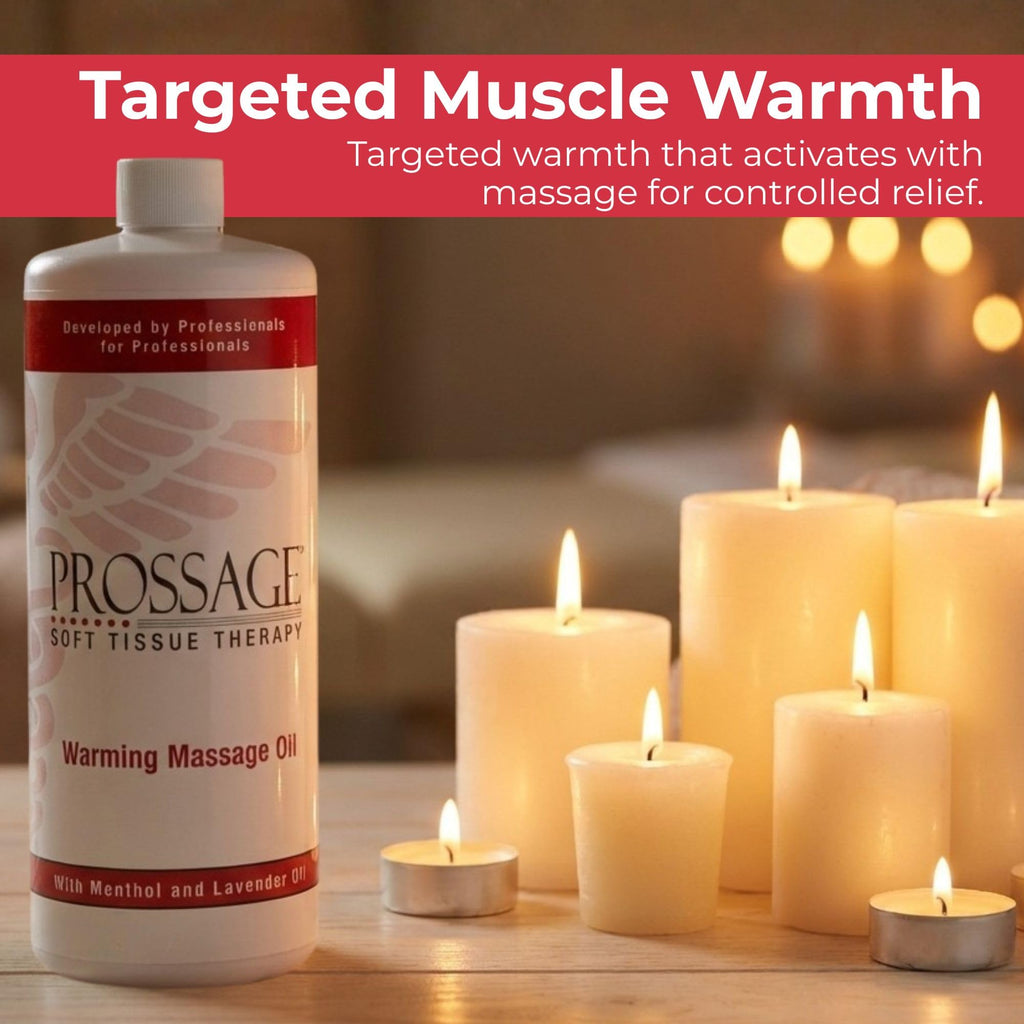Prossage Heat Warming Relief Massage Oil for Therapuetic Massages, Deep Tissue Massages, and Aromatherapy, Topical Reliever, 32 Ounce Bottle - TrustMedUSA