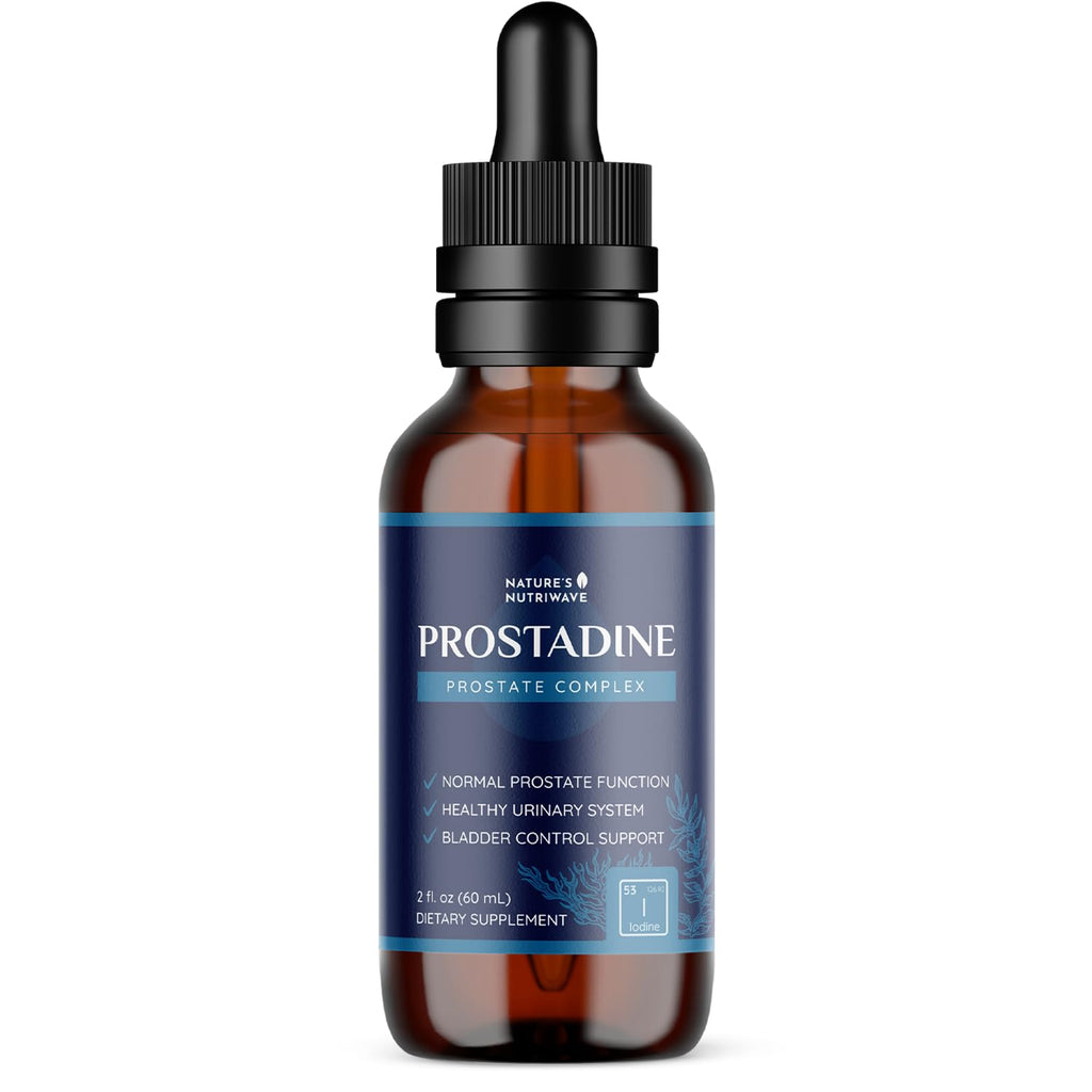 Prostadine – Daily Liquid Men’s Wellness Supplement with Iodine, Neem Oil, Saw Palmetto, Sea Botanicals & Pomegranate – Non-GMO, Stimulant-Free Formula – 2 fl oz (60 mL), 30 Servings, 1 Month Supply - TrustMedUSA