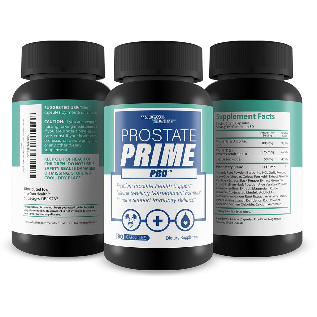 Prostate Prime Pro - Improved Formula - Our Best Prostate Support Supplement For Men’s Health - Natural Prostatitis Prostate Health - Natural Prostate Remedies - Men Prostate Vitamin Prostaprime Pills - TrustMedUSA