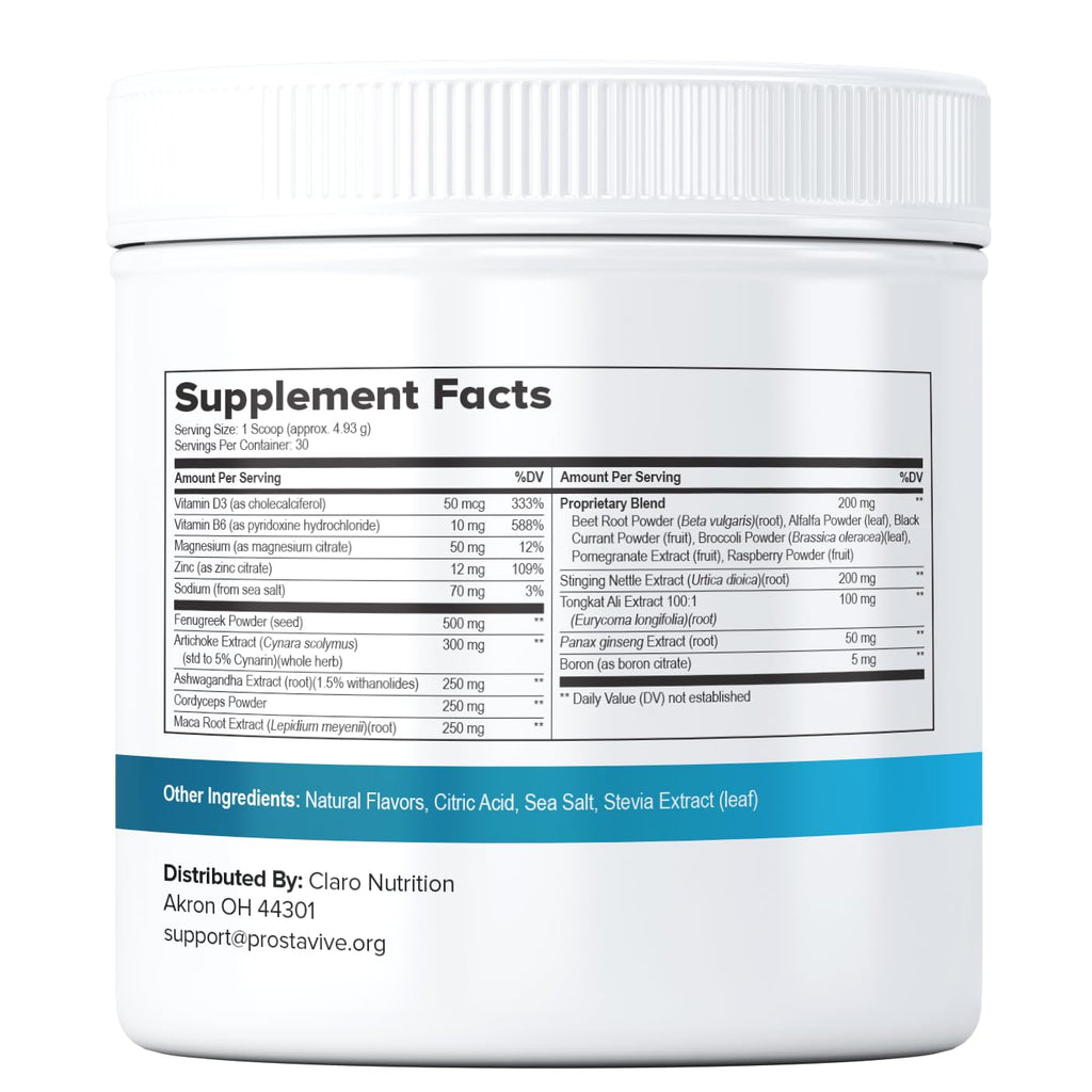 ProstaVive Advanced Prostate Support Formula - Complete Urinary & Bladder Health Supplement - Helps Promote Strong Flow & Emptying - Natural Powder - Gluten Free, Non-GMO - TrustMedUSA