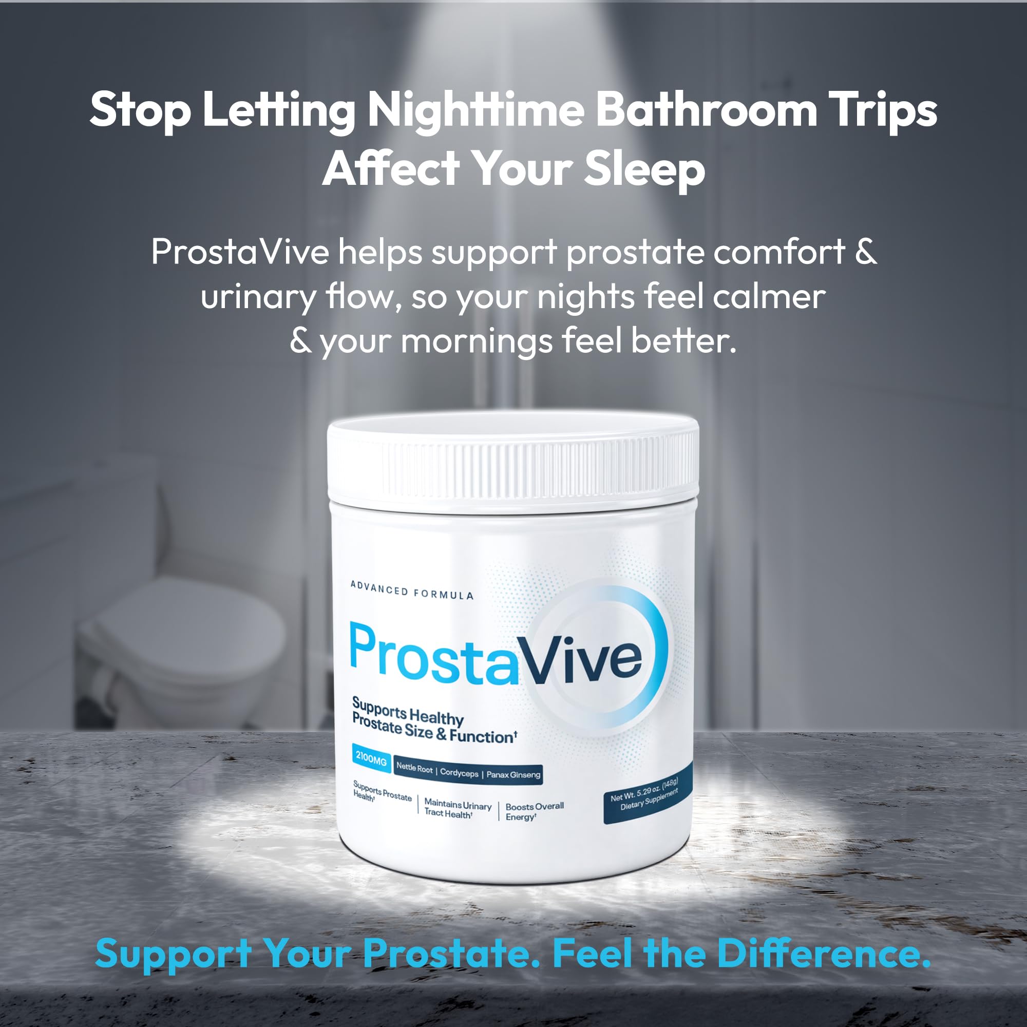 ProstaVive Advanced Prostate Support Formula - Complete Urinary & Bladder Health Supplement - Helps Promote Strong Flow & Emptying - Natural Powder - Gluten Free, Non-GMO - TrustMedUSA