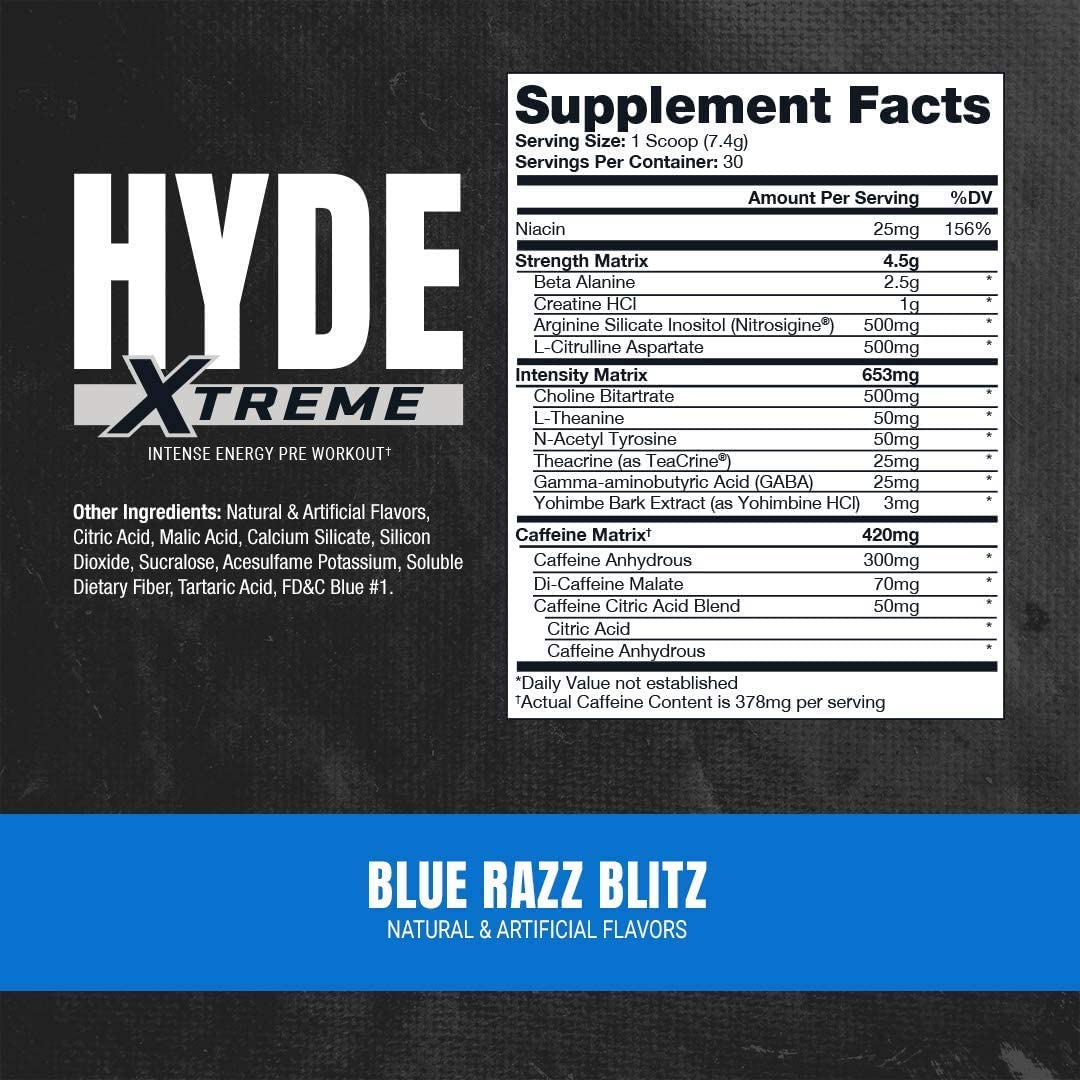 PROSUPPS Hyde Xtreme Blue Razz and Hyde Max Pump Blue Raspberry Bundle - TrustMedUSA